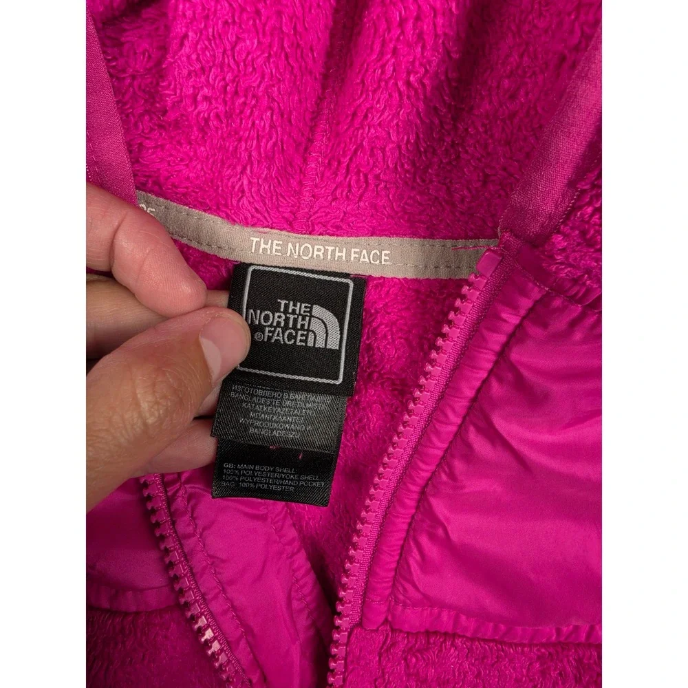 The North Face Fleece Hoodie Girls L‎ 14/16 Pink Full Zip Jacket Outdoor *Read